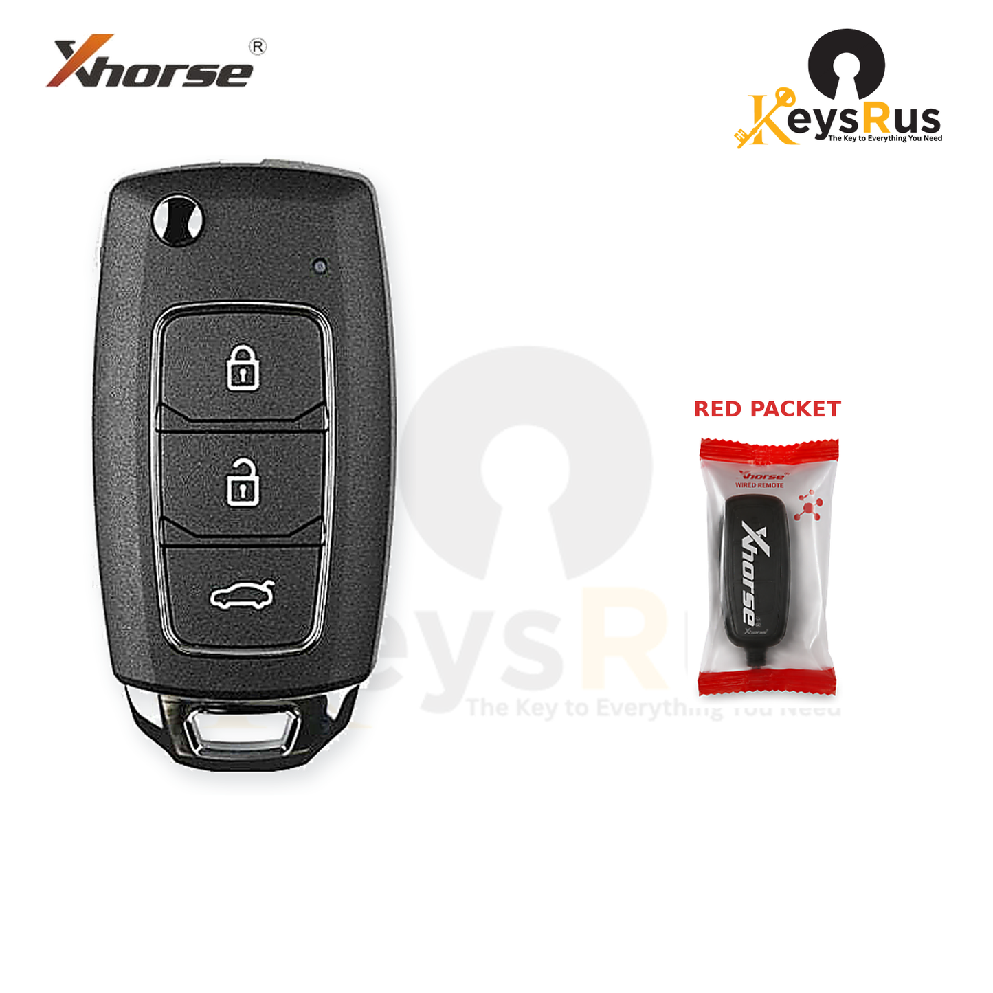 Xhorse XKHY05EN packaging view - red packet - Keysrus second image