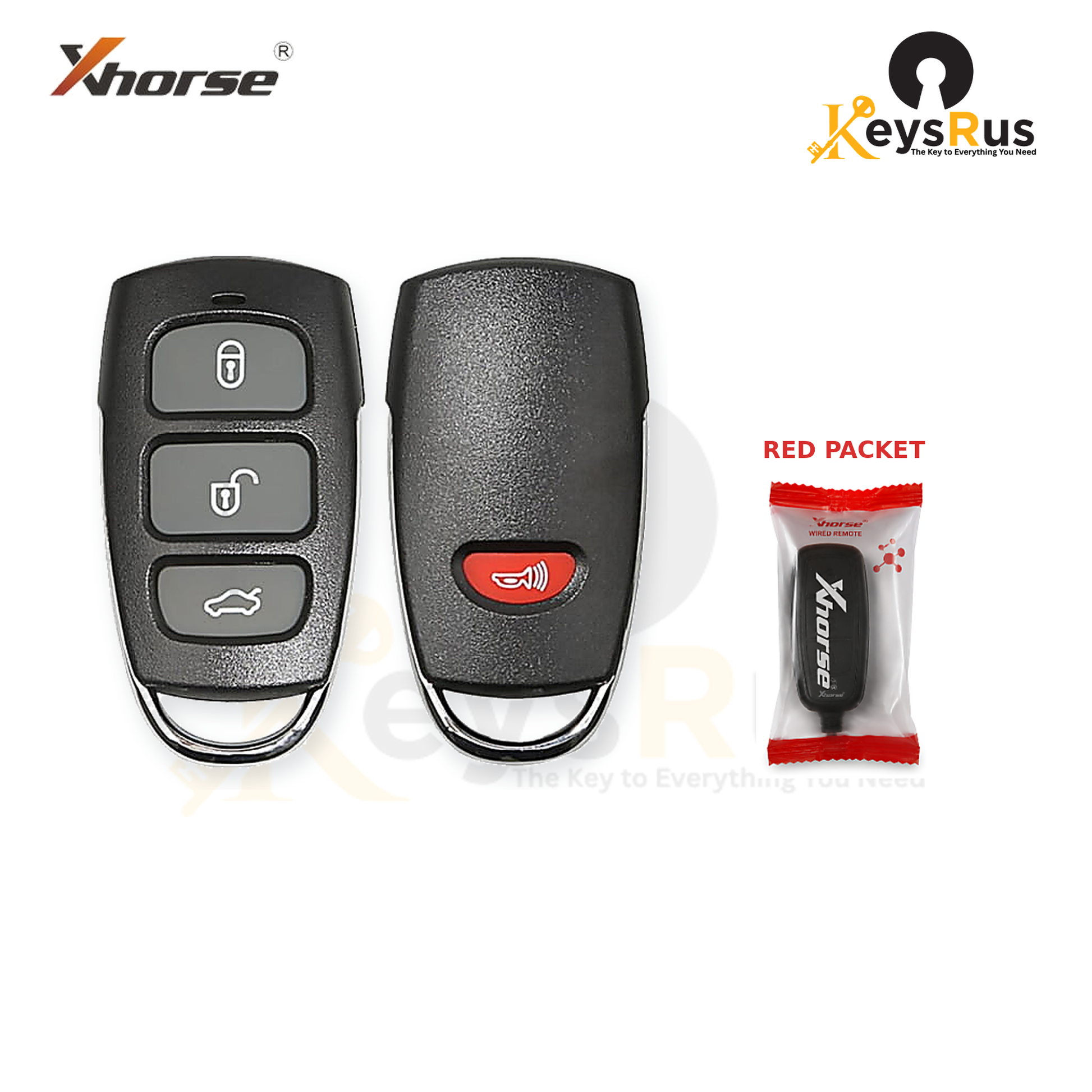 Xhorse XKHY24EN packaging view - red packet - Keysrus second image