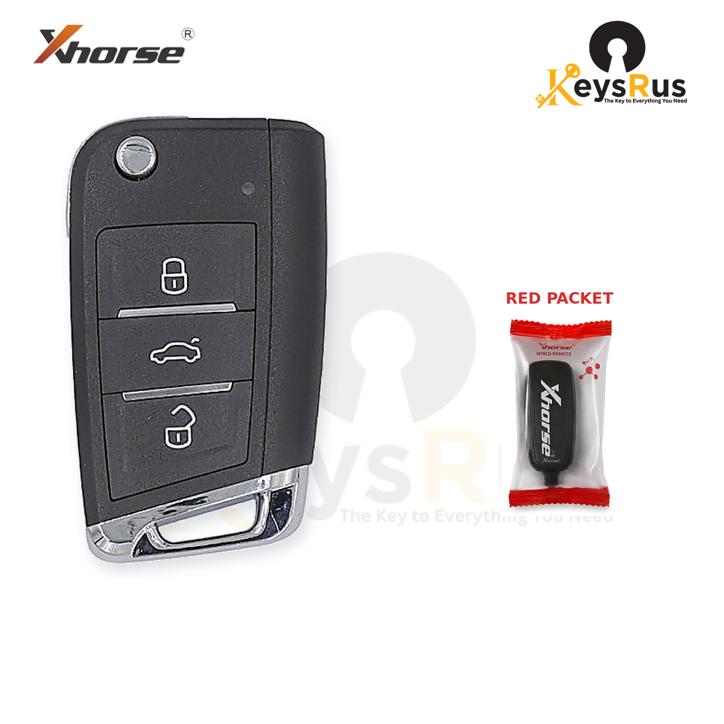 Xhorse XKMQB5EN packaging view - red packet - Keysrus second image