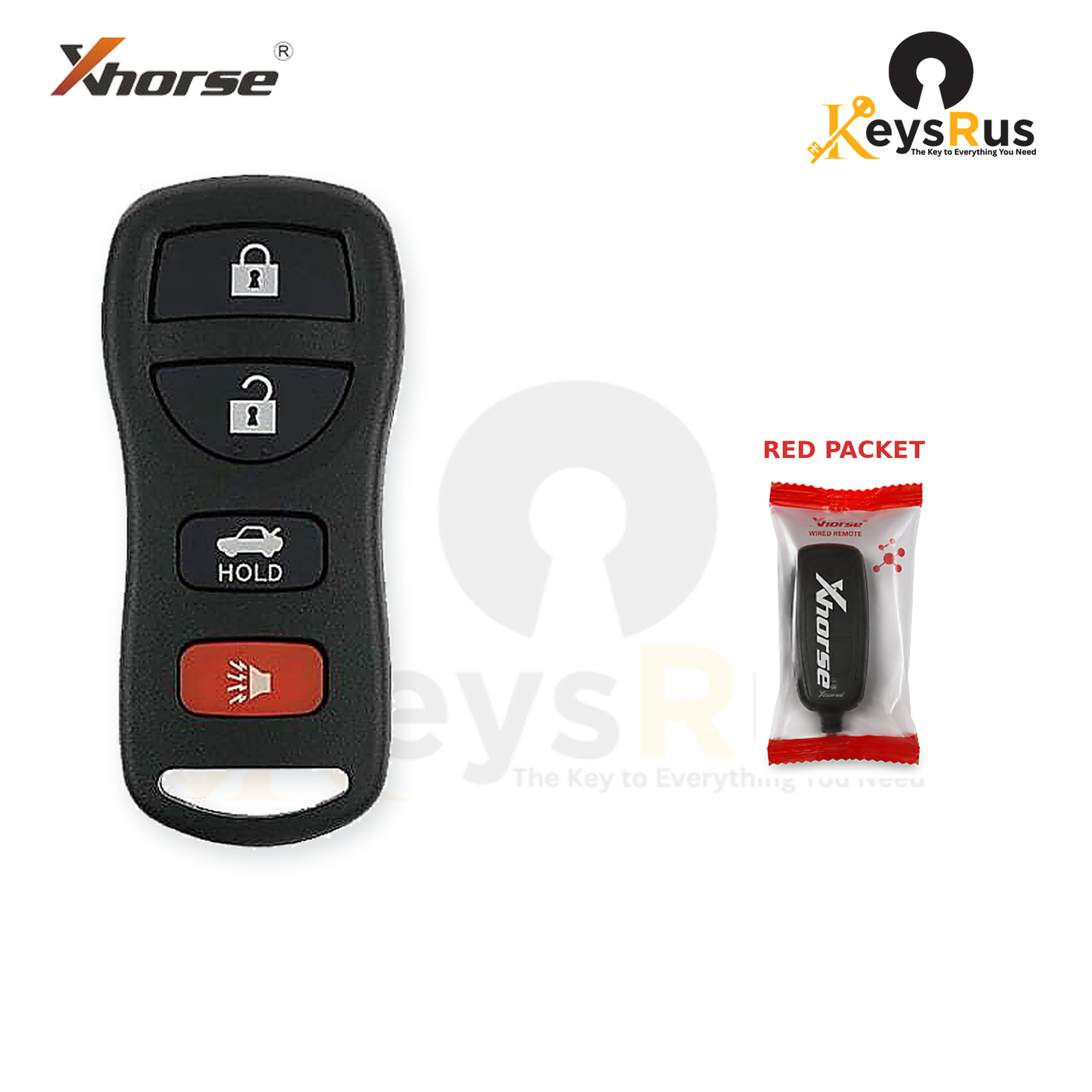 Xhorse XKNI20EN packaging view - red packet - Keysrus second image