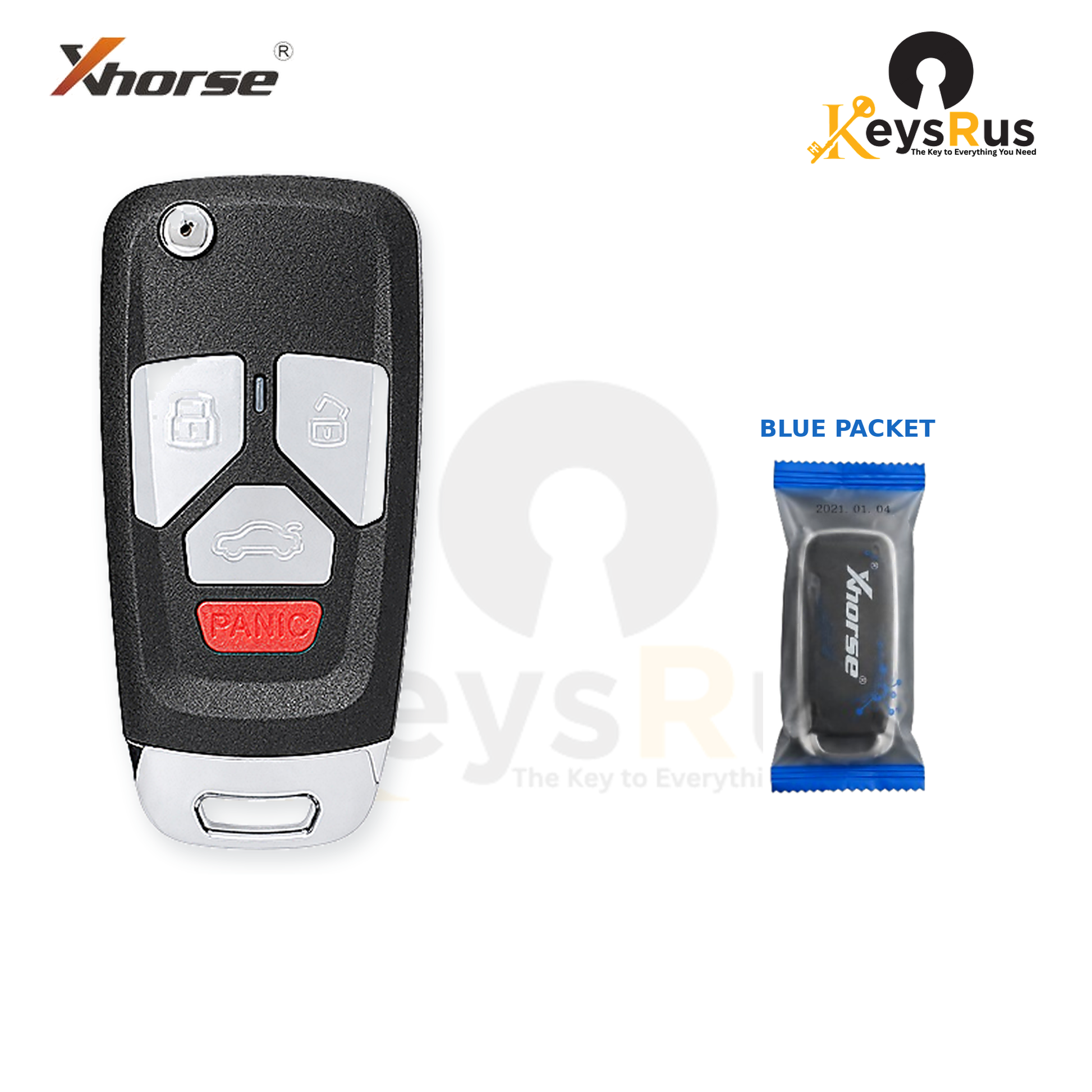 Xhorse XNAU22EN packaging view - blue packet - Keysrus second image