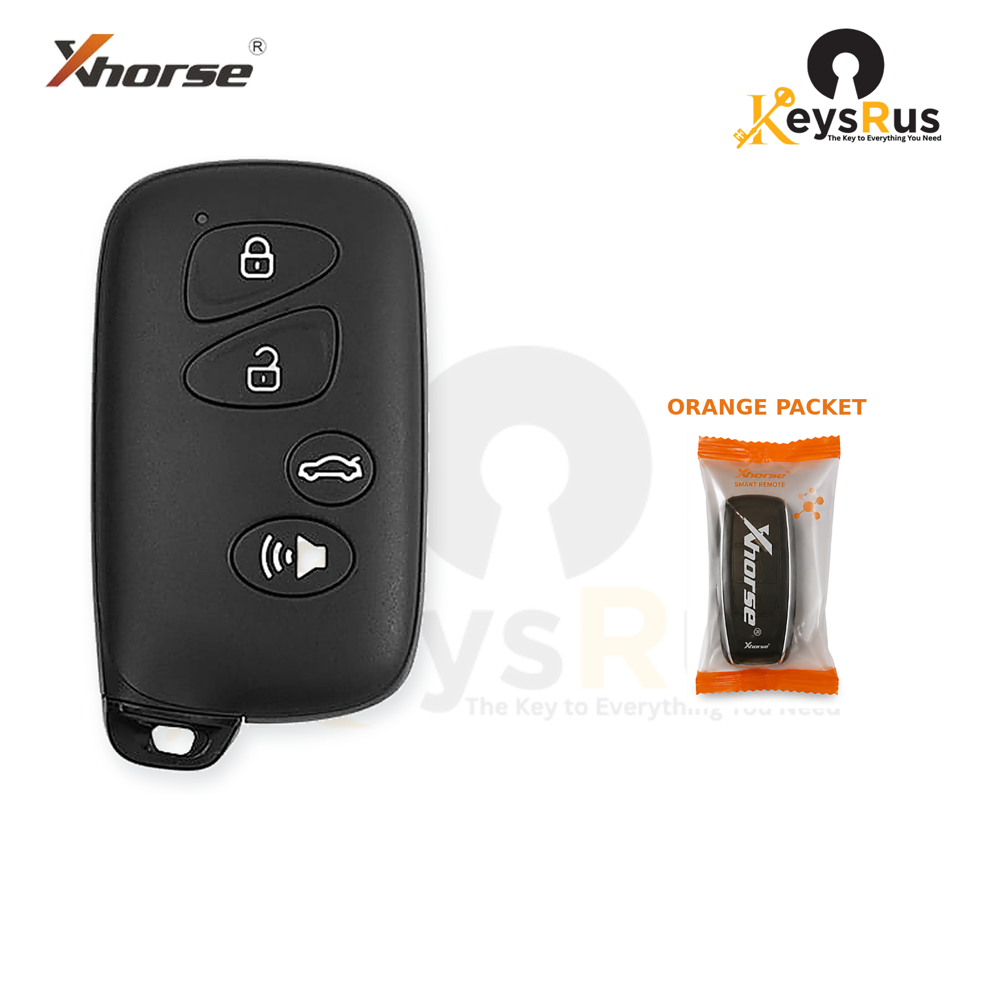 Xhorse XSTO03EN packaging view - orange packet - Keysrus second image