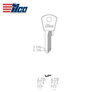 ilco-pz4-key-blank-for-papaiz key blank