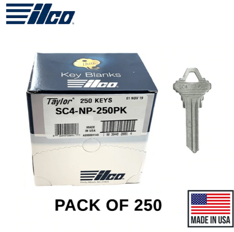 keysrus|SC4-NP 250 Pack – ILCO SCHLAGE Key Blank