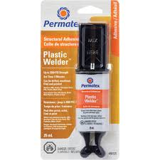 Permatex® Plastic Welder Beige Adhesive - Quick-Setting Plastic Bond (25ml Syringe)